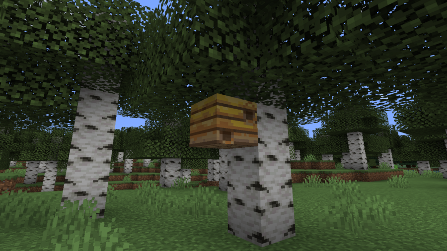 Minecraft automatic farm with redstone pistons, water channels, and hopper collection system
