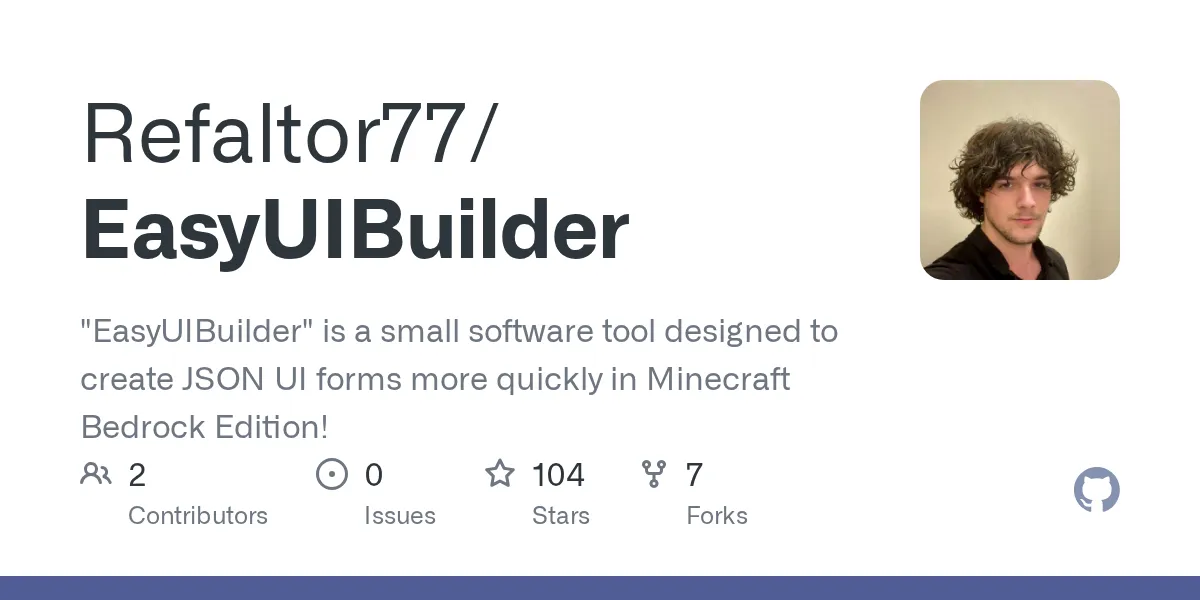 EasyUIBuilder: Создание интерфейсов Minecraft Bedrock без на