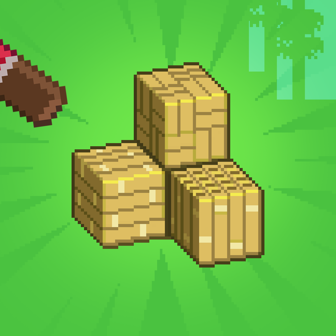 Bamboo Blocks Pixel Art in Minecraft