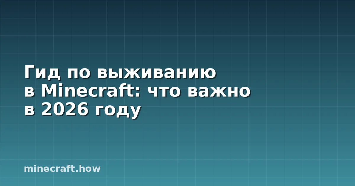 Гид по выживанию в Minecraft: что важно в 2026 году