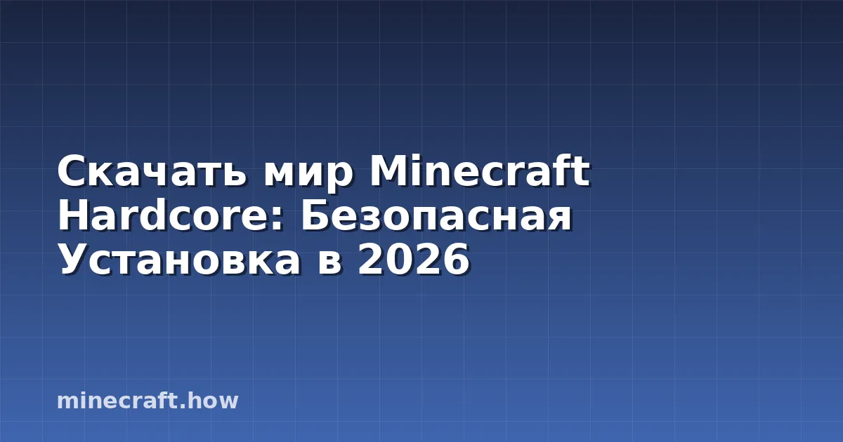 Скачать мир Minecraft Hardcore: Безопасная Установка в 2026
