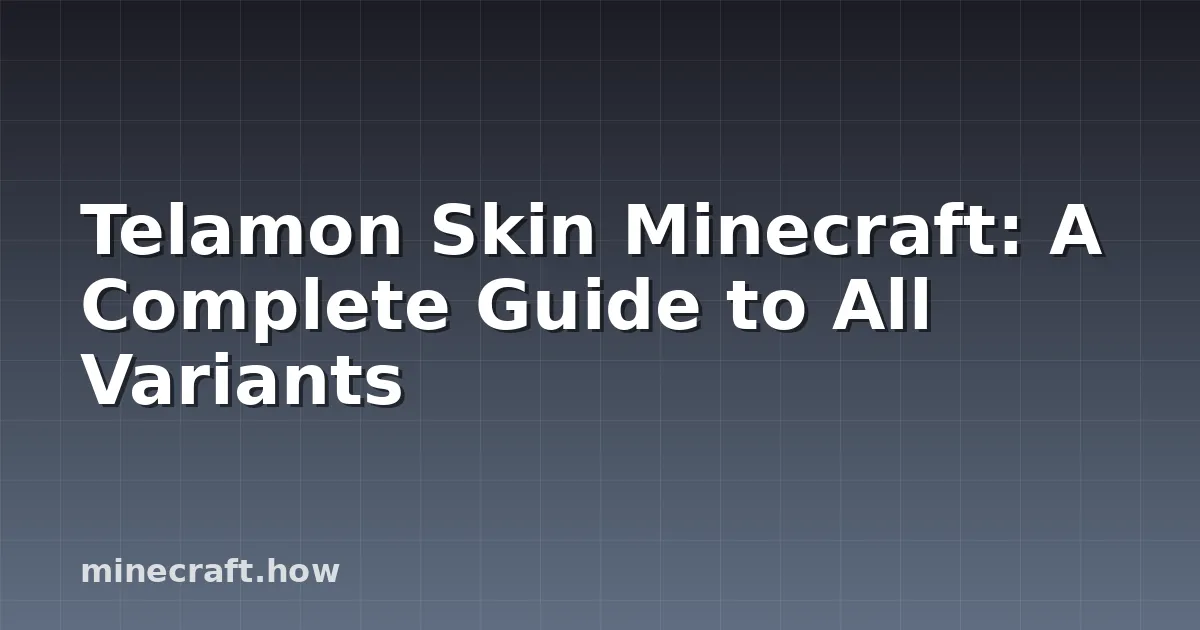 Telamon Minecraft skin character in full-body view showing distinctive colored outfit and recognizable character design