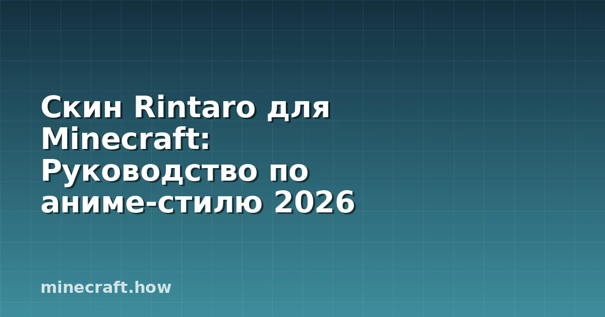 Скин Rintaro для Minecraft: Руководство по аниме-стилю 2026