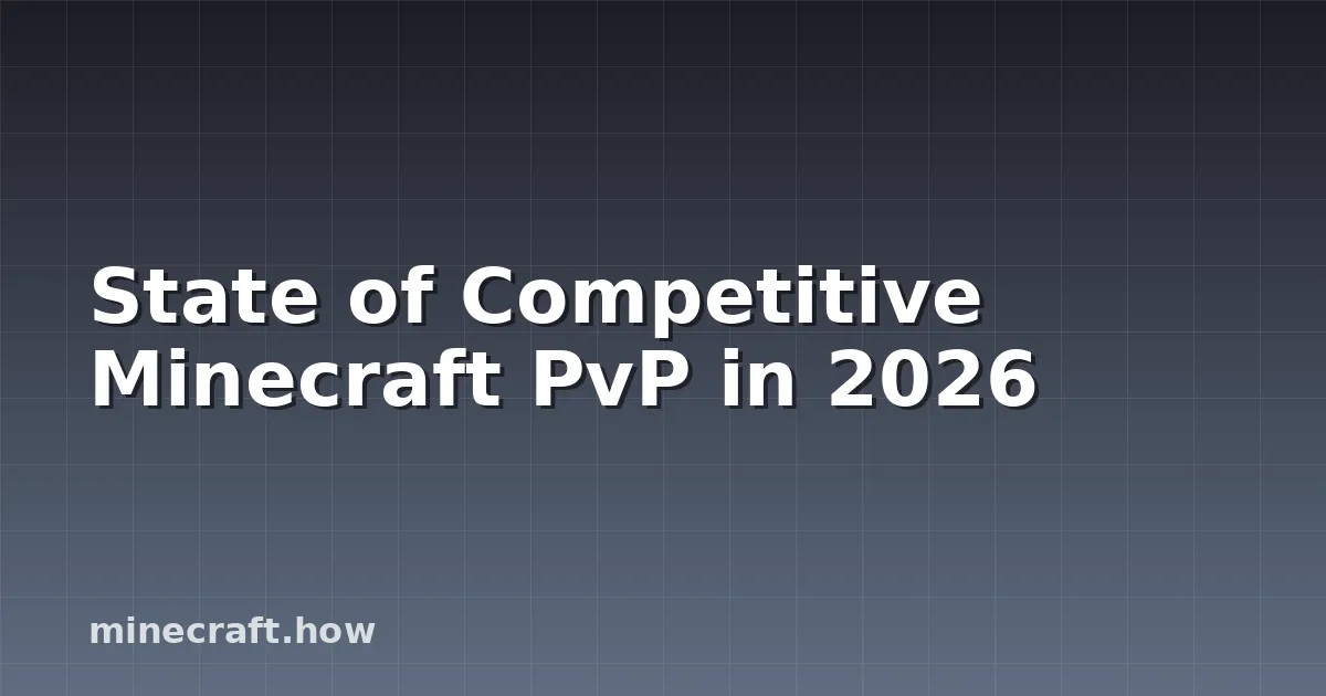 State of Competitive Minecraft PvP in 2026