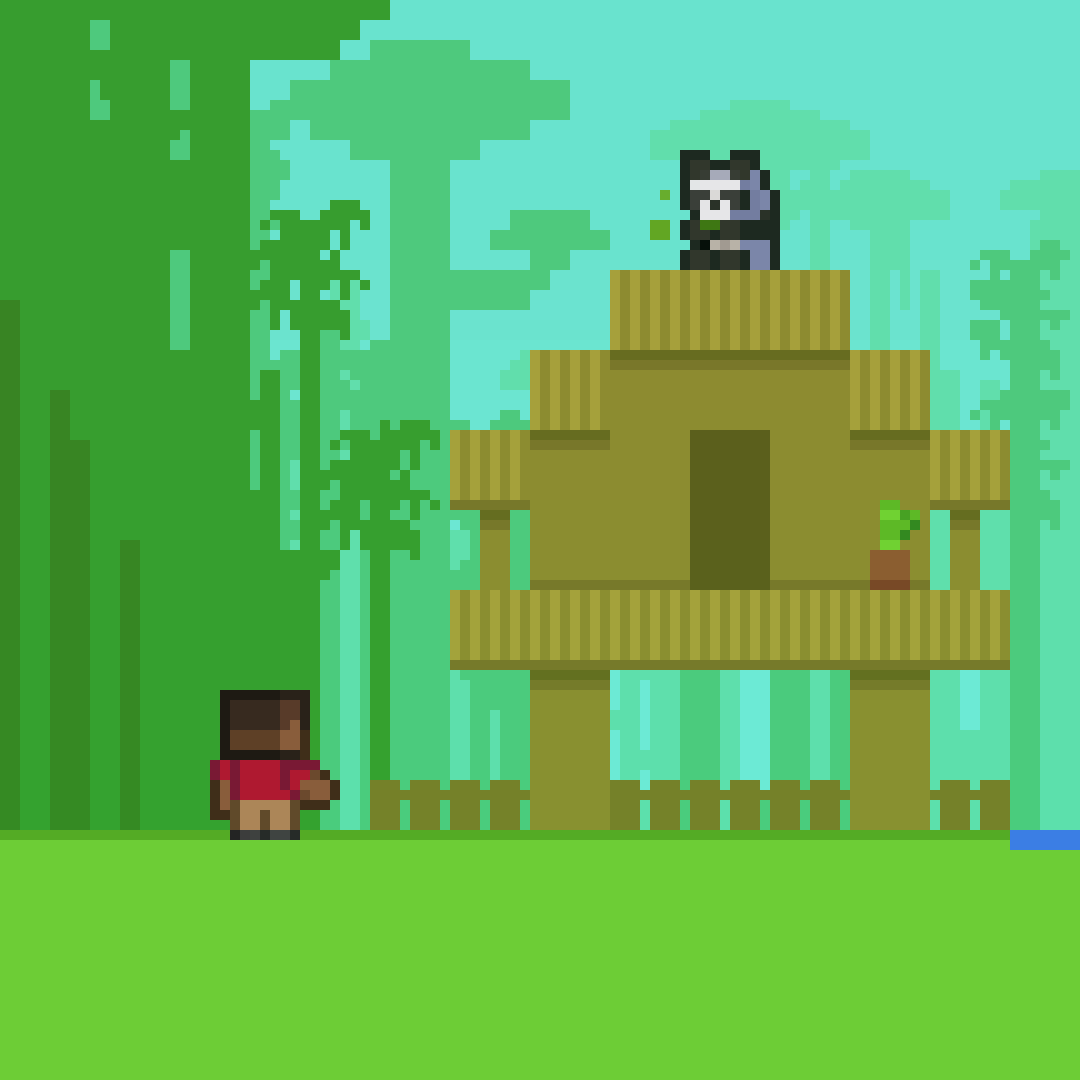 Zuri By Bamboo House Pixel Art in Minecraft