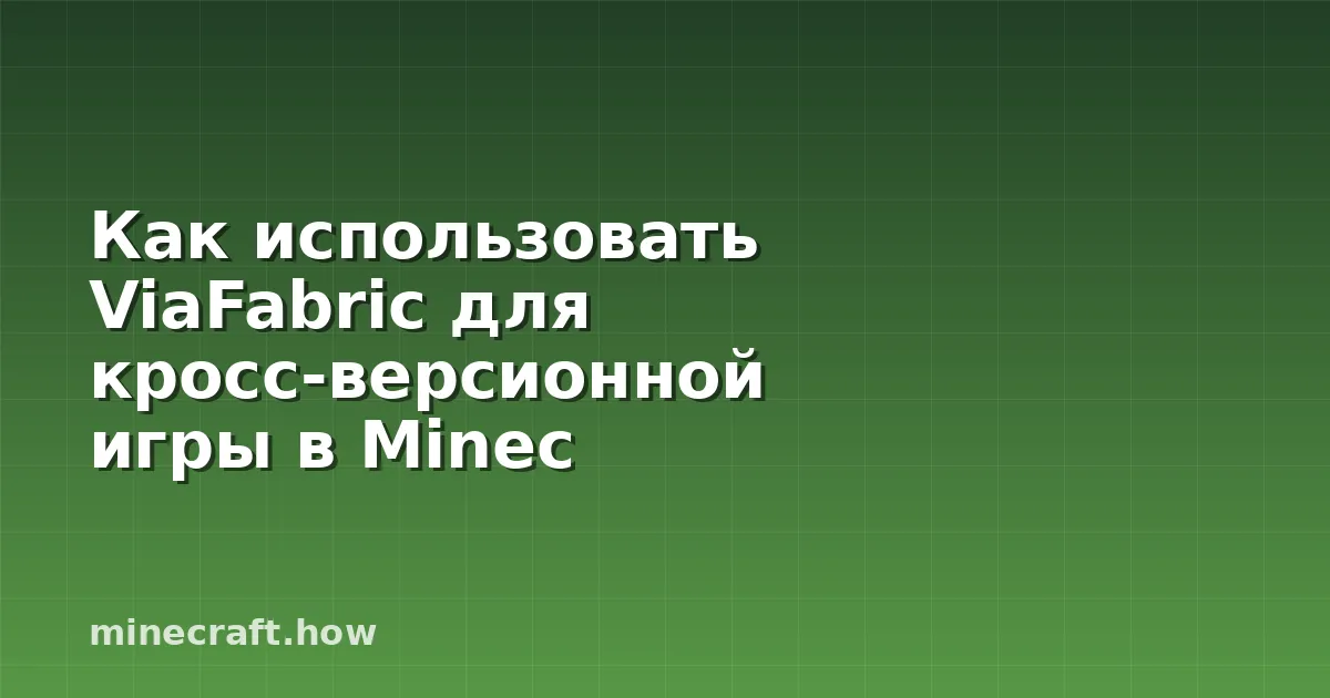 Как использовать ViaFabric для кросс-версионной игры в Minec