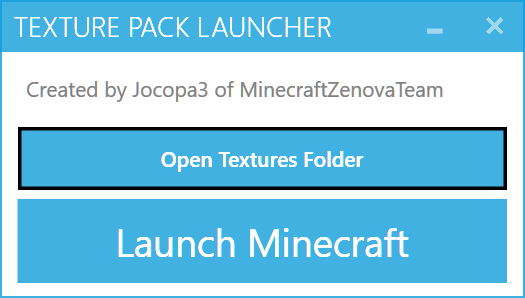 Win10 Texture Pack Launcher 1.0.4 in Minecraft