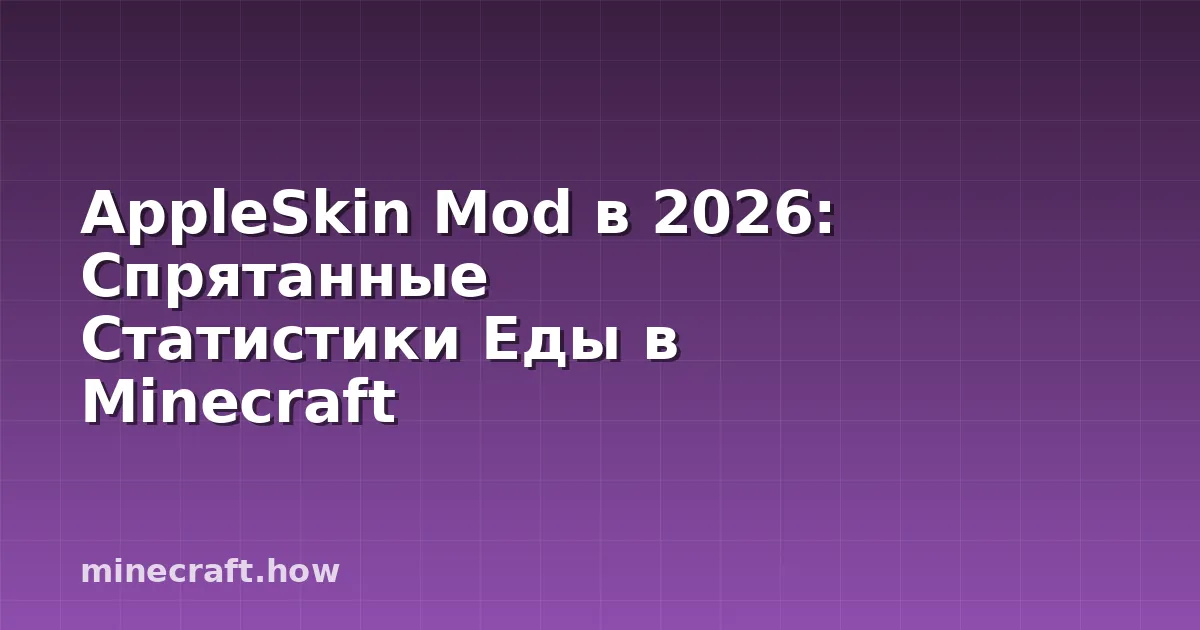 AppleSkin Mod в 2026: Спрятанные Статистики Еды в Minecraft