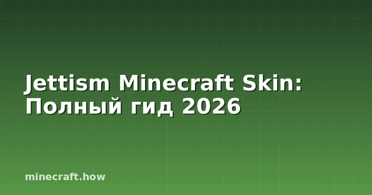 Jettism Minecraft Skin: Полный гид 2026
