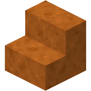Smooth Red Sandstone Stairs (N) JE3 in Minecraft