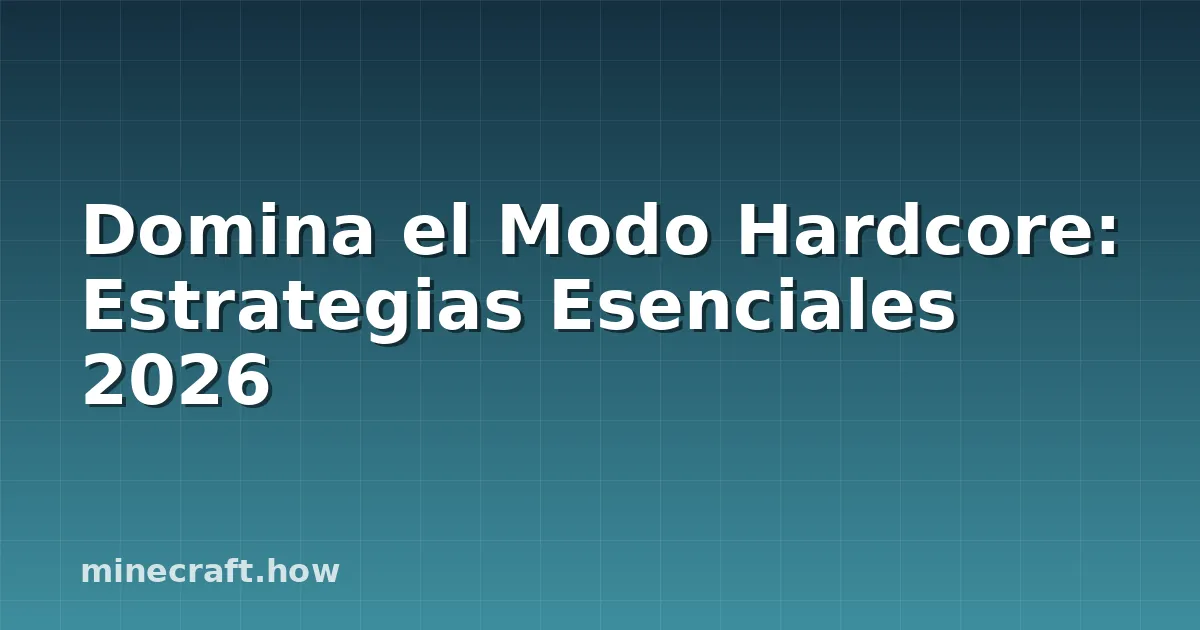 Domina el Modo Hardcore: Estrategias Esenciales 2026