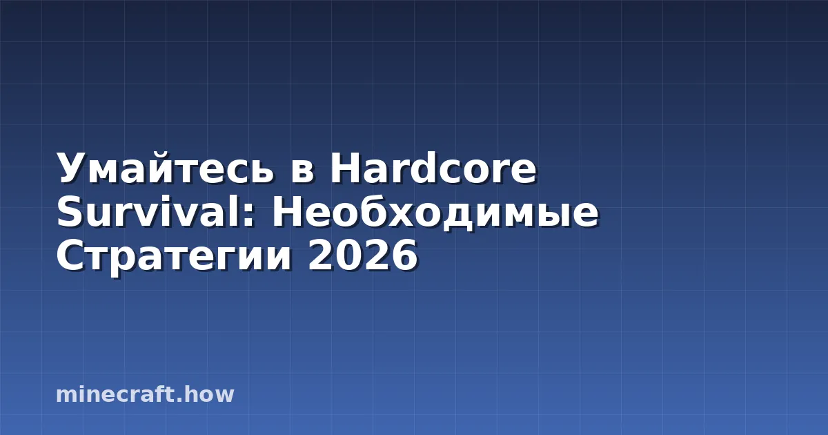 Умайтесь в Hardcore Survival: Необходимые Стратегии 2026