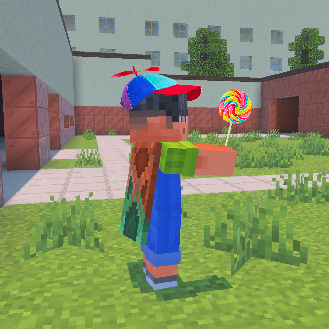 Sunny with lolipop in Minecraft