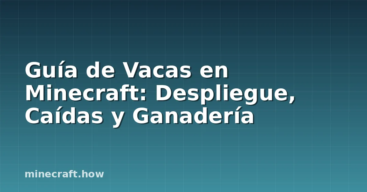 Guía de Vacas en Minecraft: Despliegue, Caídas y Ganadería