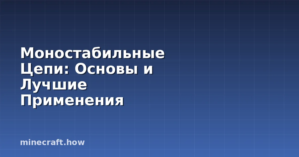 Моностабильные Цепи: Основы и Лучшие Применения