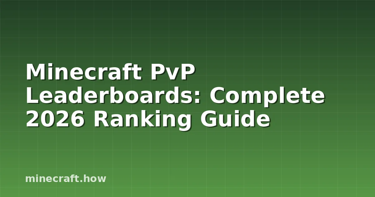 Guía Completa de Rankings PvP de Minecraft 2026