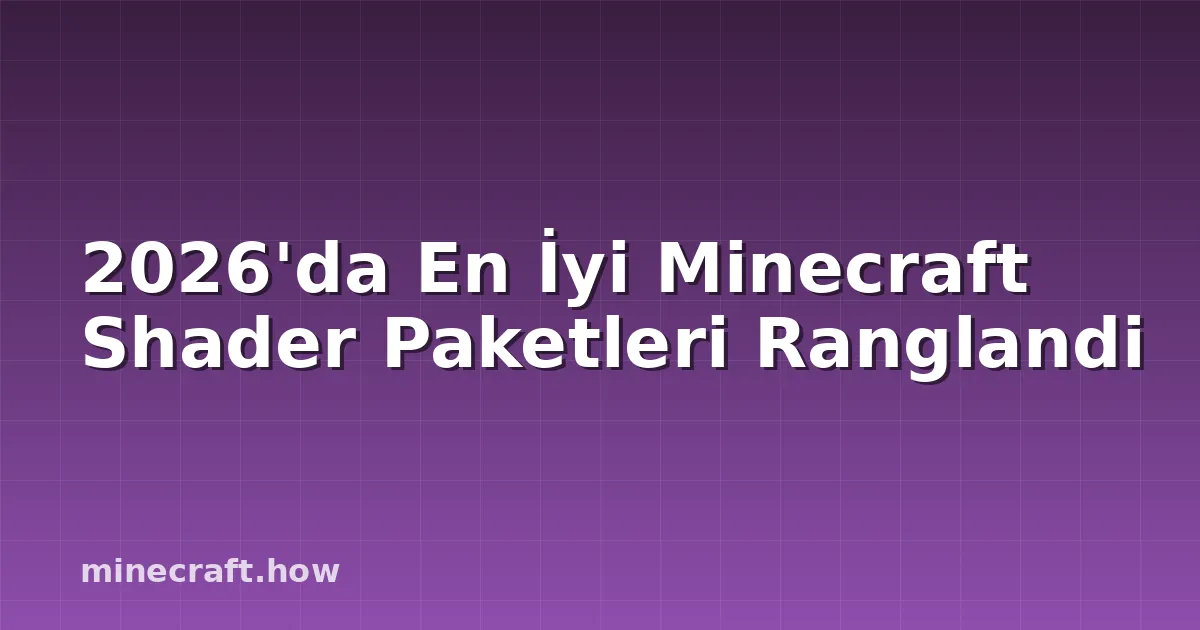 2026'da En İyi Minecraft Shader Paketleri Ranglandi