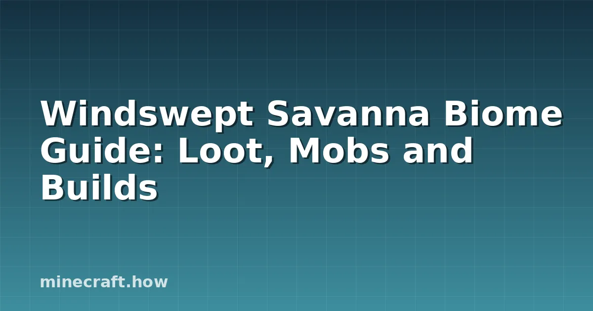 Windswept Savanna Biome Guide: Loot, Mobs and Builds