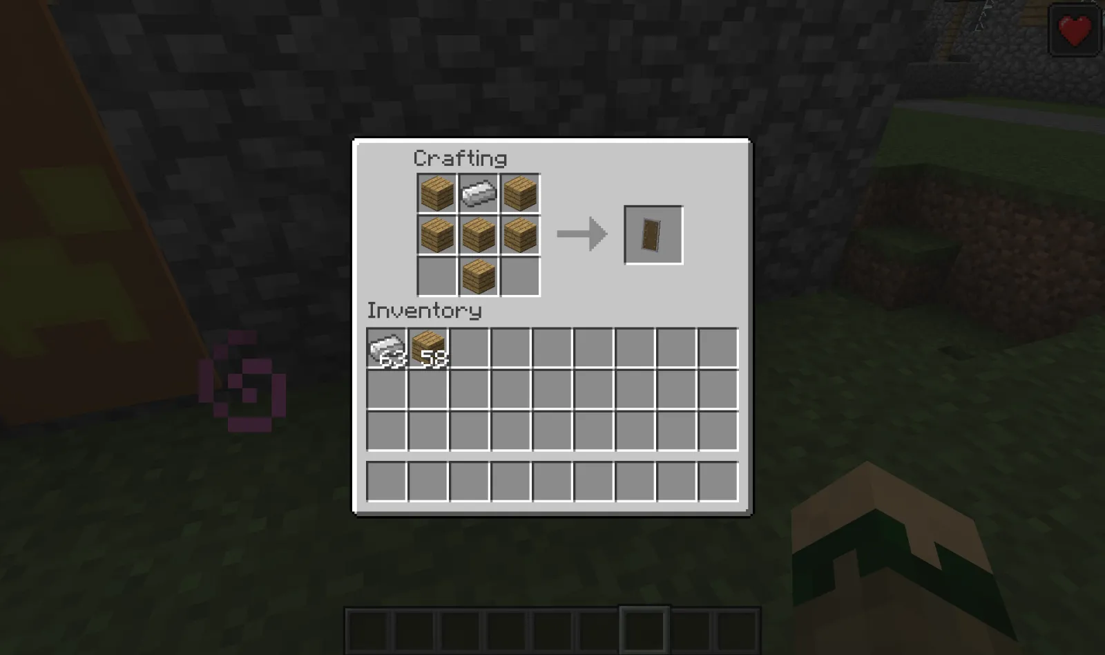 Jeb Crafting Shield in Minecraft