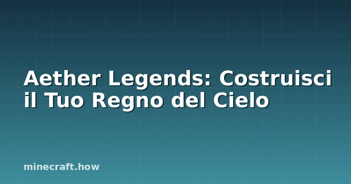 Aether Legends: Costruisci il Tuo Regno del Cielo