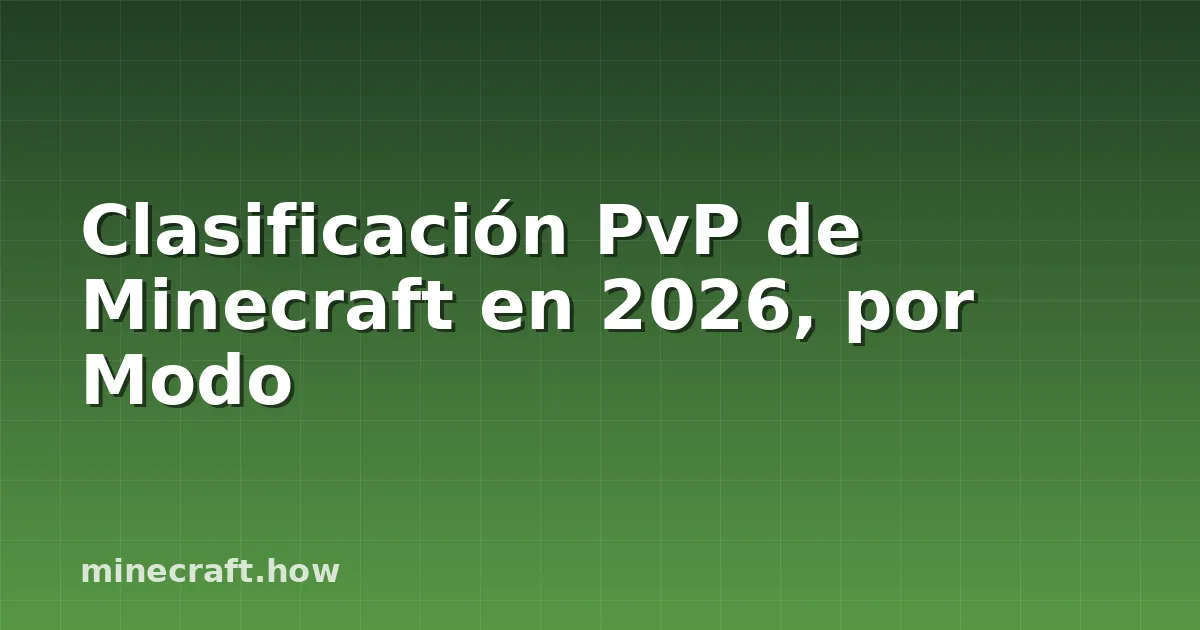 Clasificación PvP de Minecraft en 2026, por Modo