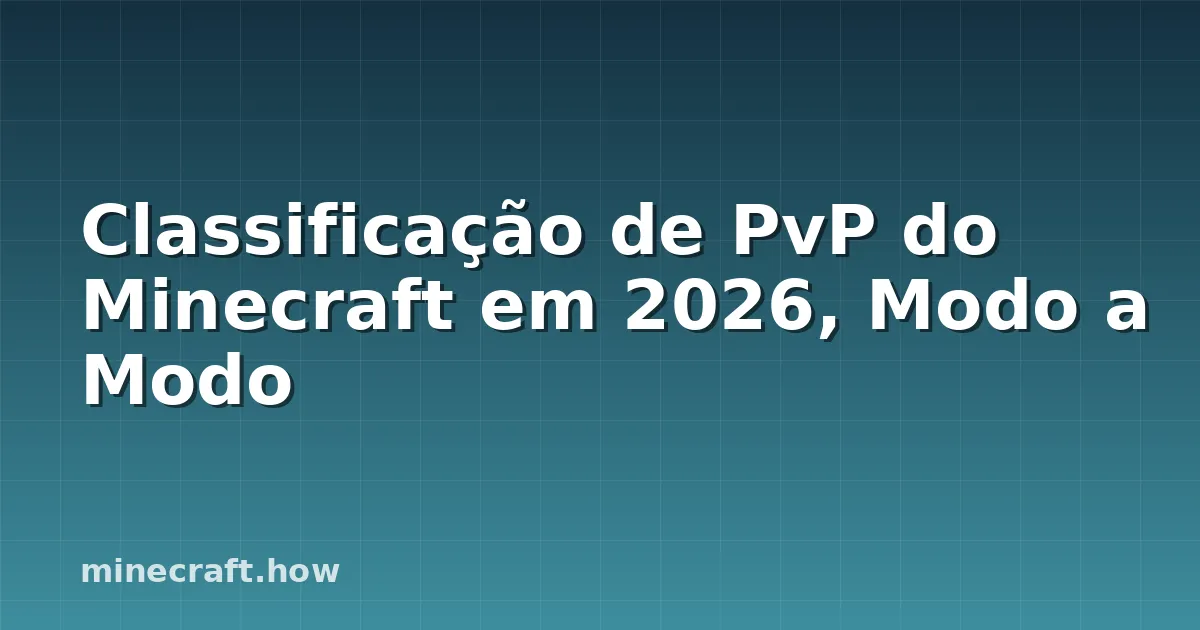 Classificação de PvP do Minecraft em 2026, Modo a Modo