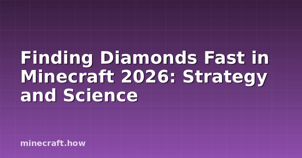Finding Diamonds Fast in Minecraft 2026: Strategy and Science