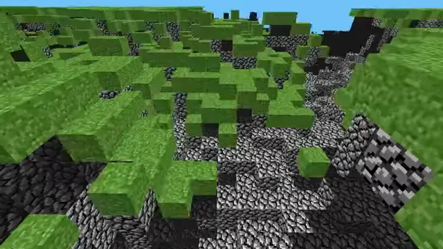 Cave game tech test in Minecraft