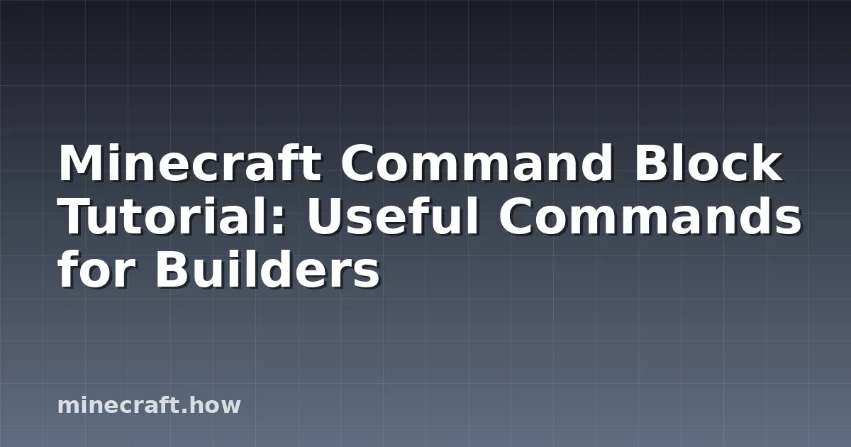 Minecraft creative mode showing command block with builder creating structures using commands