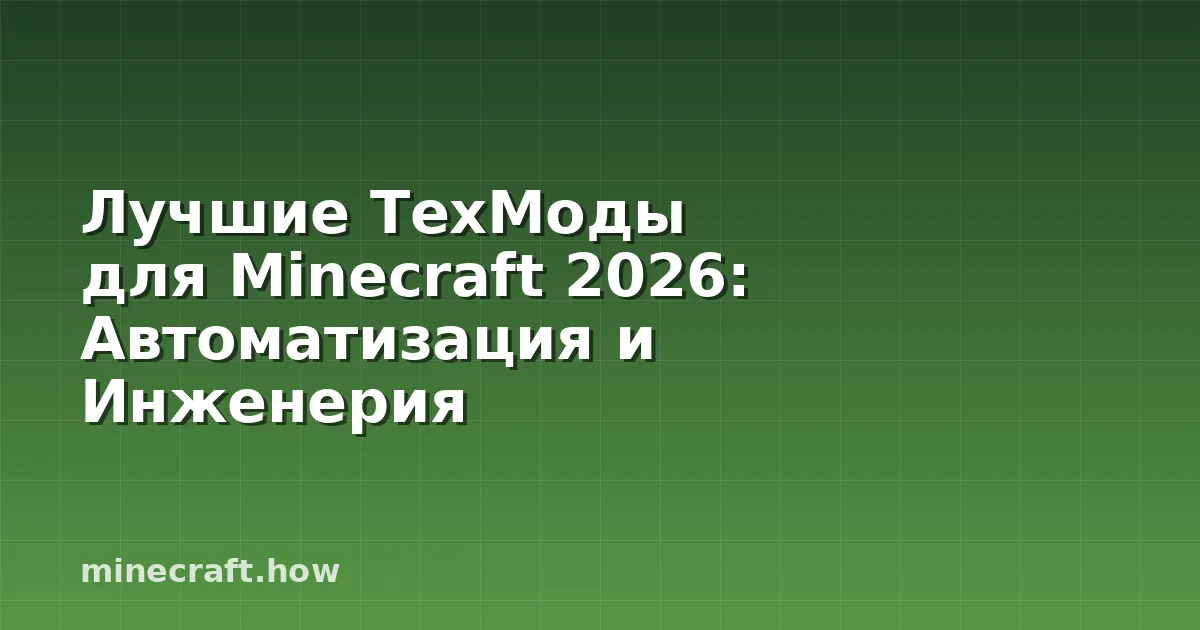 Лучшие ТехМоды для Minecraft 2026: Автоматизация и Инженерия