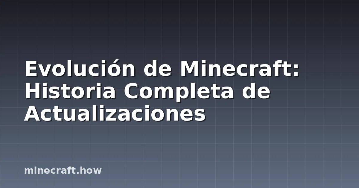 Evolución de Minecraft: Historia Completa de Actualizaciones