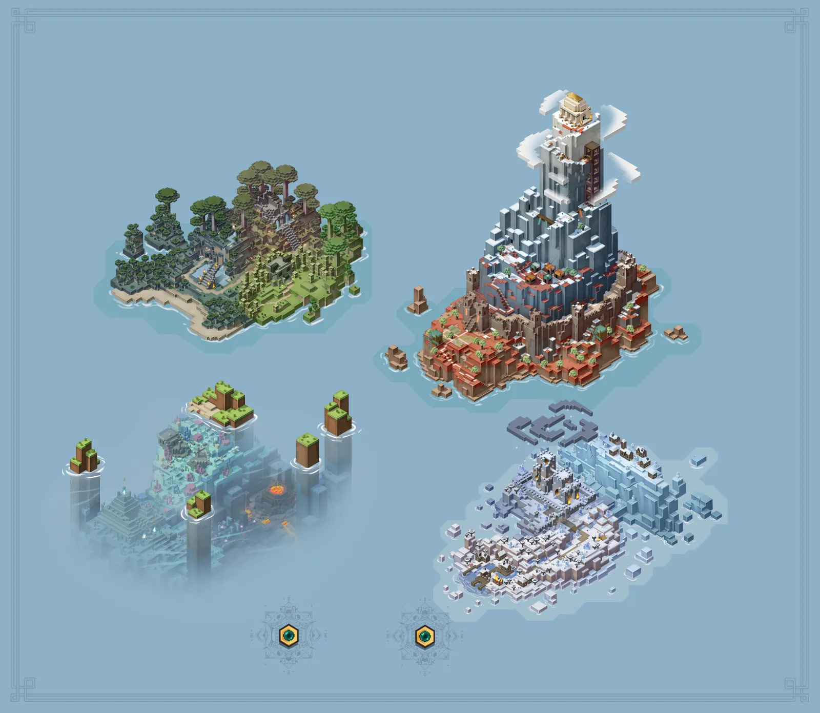 Minecraft Dungeons Island Realms Background in Minecraft