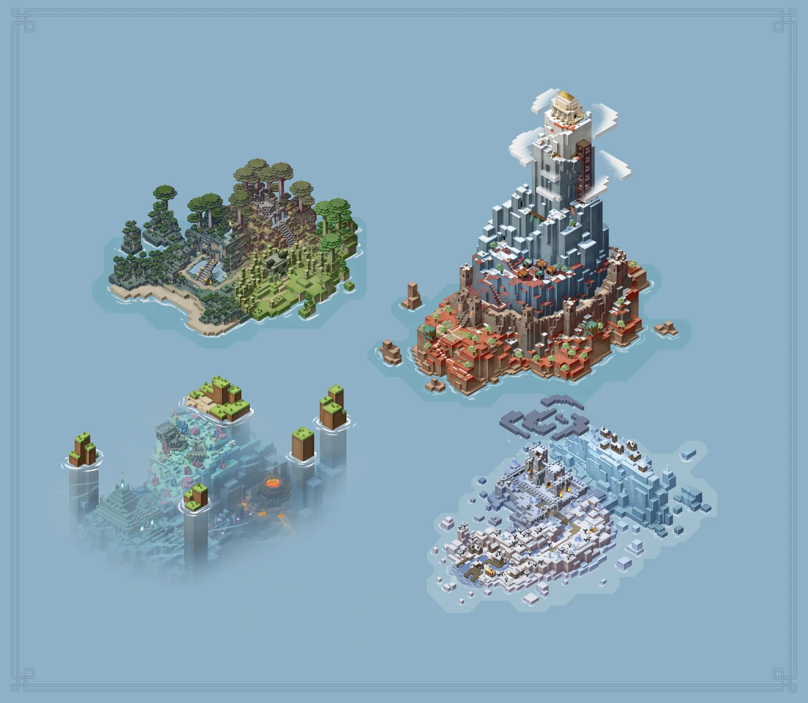 Minecraft Dungeons island realms map in Minecraft