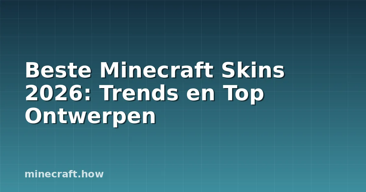 Beste Minecraft Skins 2026: Trends en Top Ontwerpen