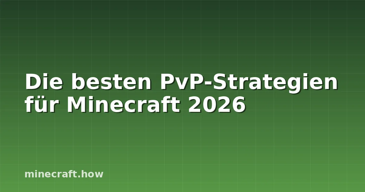 Die besten PvP-Strategien für Minecraft 2026