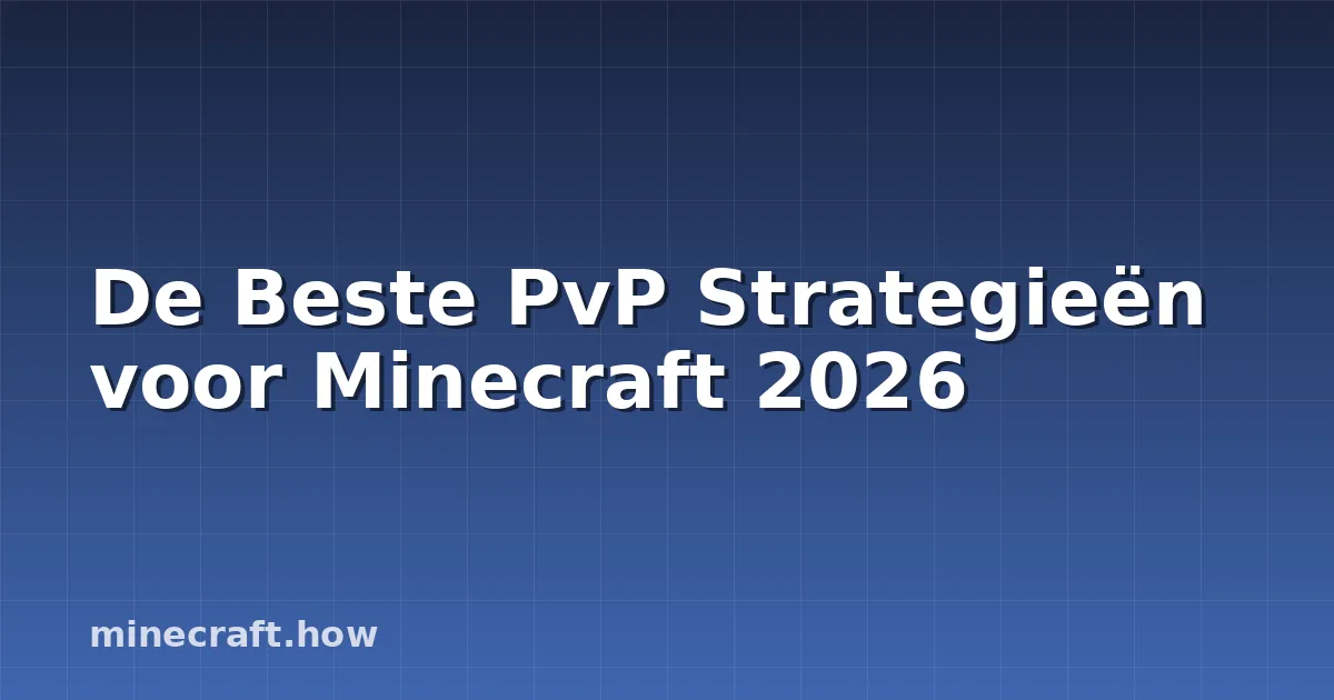 De Beste PvP Strategieën voor Minecraft 2026