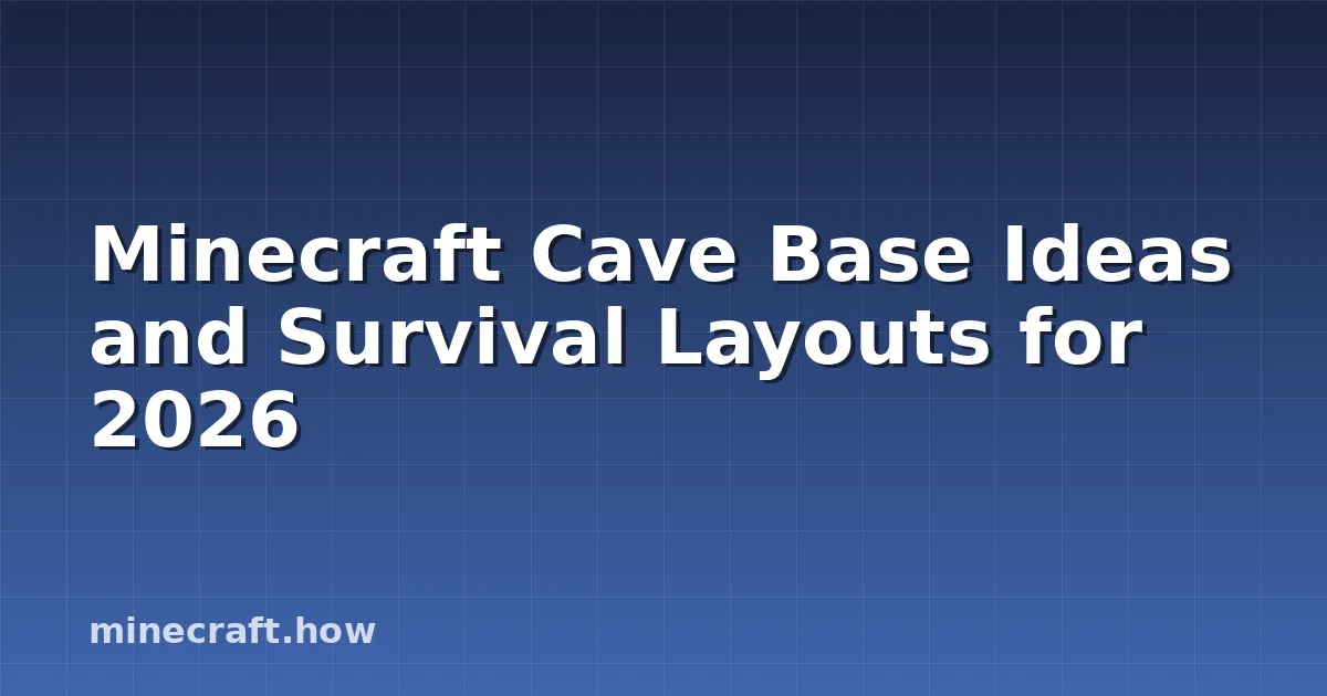 Minecraft Cave Base Ideas and Survival Layouts for 2026