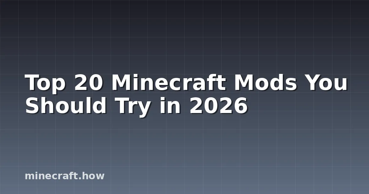 Top 20 Minecraft Mods, die du 2026 ausprobieren solltest