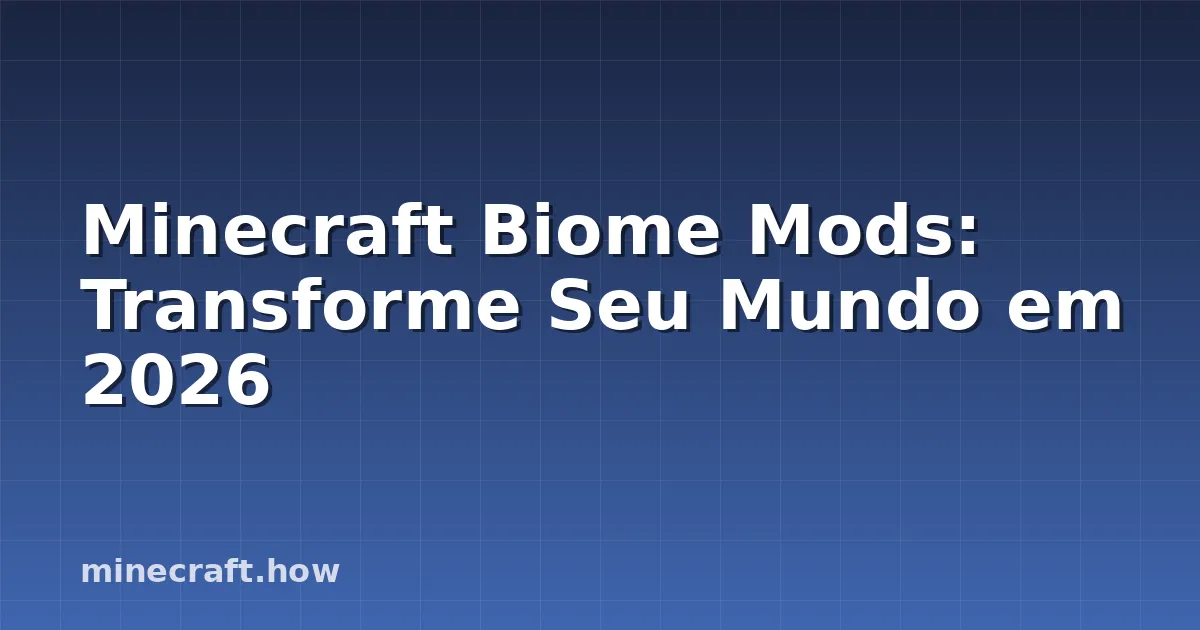 Minecraft Biome Mods: Transforme Seu Mundo em 2026