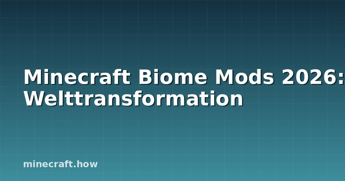 Minecraft Biome Mods 2026: Welttransformation