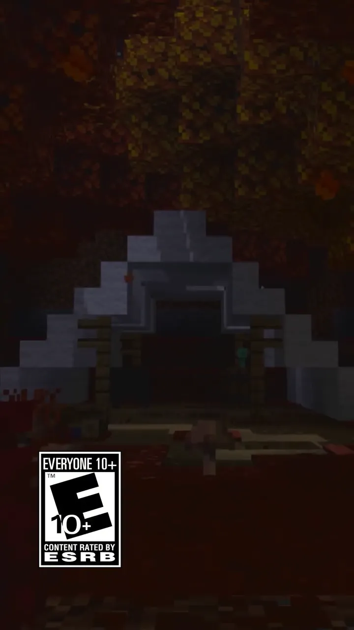 Copper golem in an abandoned camp in Minecraft