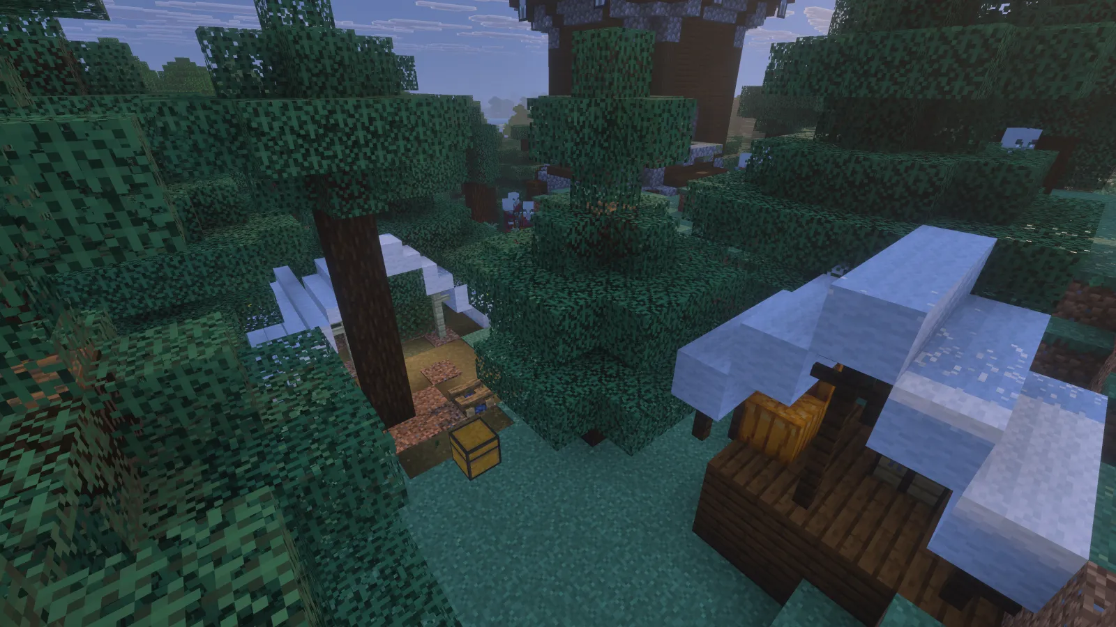 Camp with outpost in Minecraft