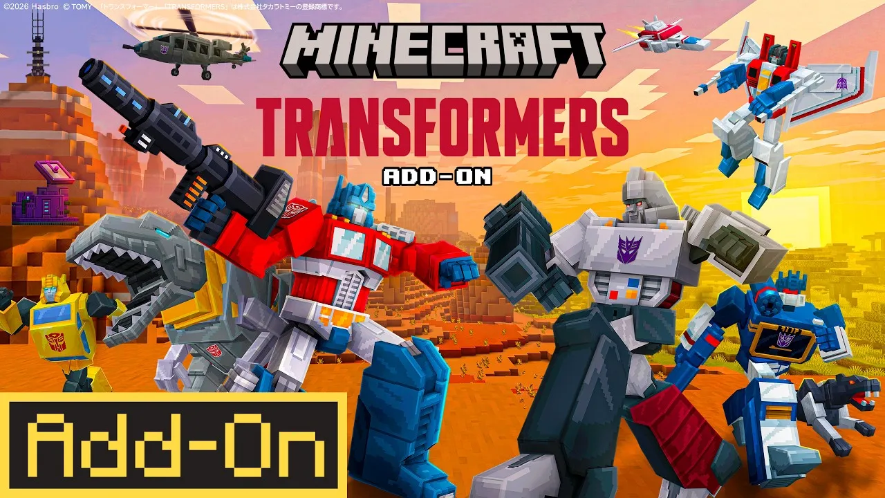 Transformers Minecraft Add-On: 12 Autobots & Decepticons Arrive