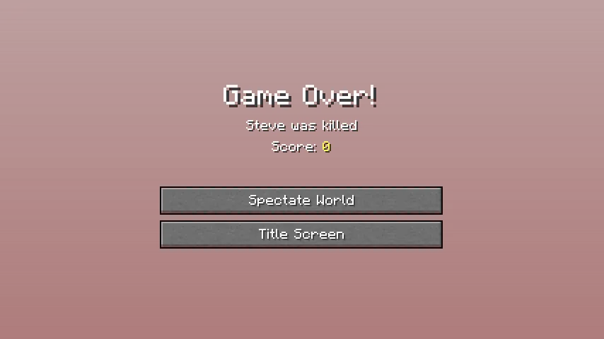 Hardcore Death in Minecraft