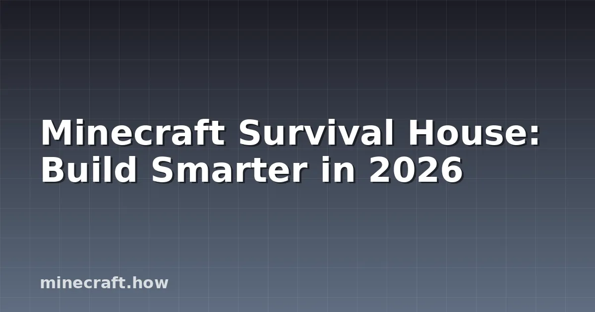 Casa Survival Minecraft - Construieşte Inteligent 2026