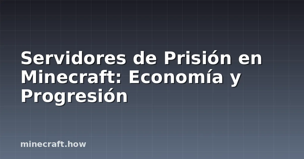 Servidores de Prisión en Minecraft: Economía y Progresión