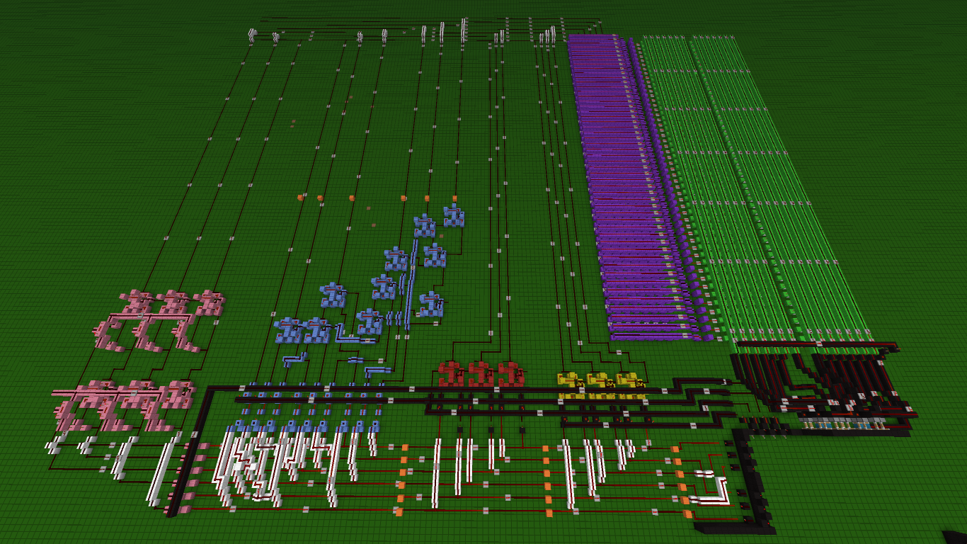 Calculator plan in Minecraft