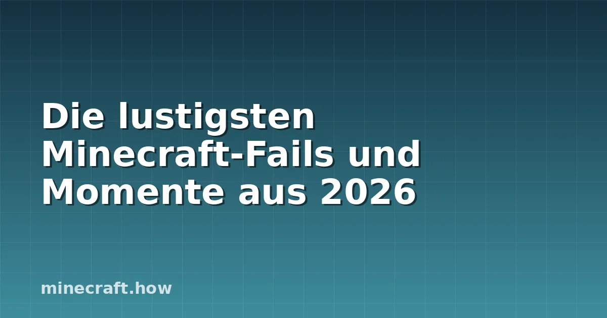 Die lustigsten Minecraft-Fails und Momente aus 2026