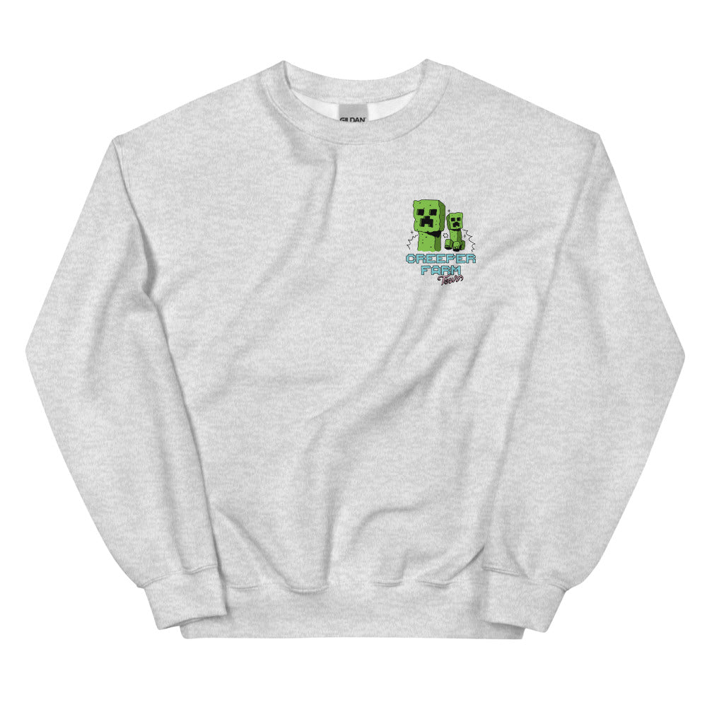 AMCM Creeper Farms Tours hoodie front in Minecraft