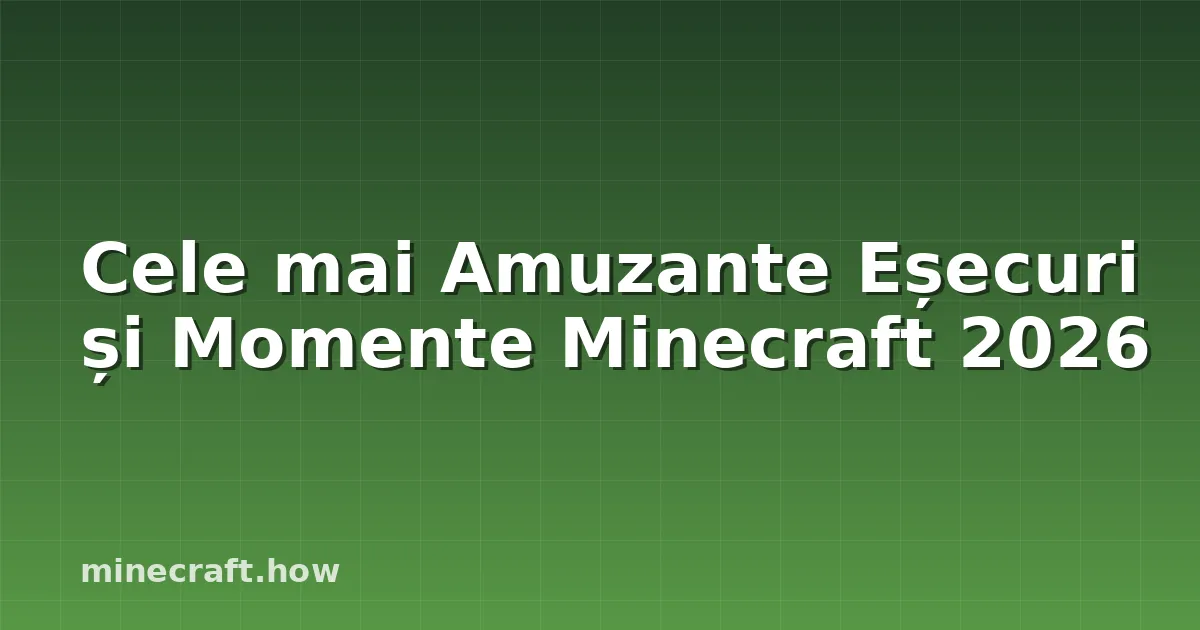 Cele mai Amuzante Eșecuri și Momente Minecraft 2026